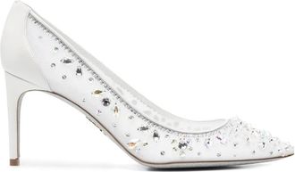 Rene Caovilla Pumps Cinderella 80mm - Bianco
