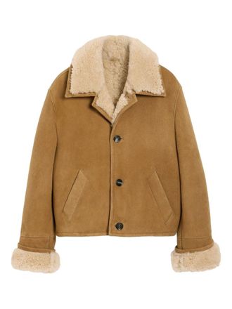 Ami Shearling Leather Jacket-Donna