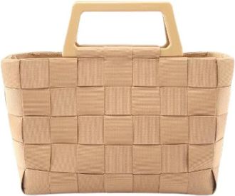 Ferragamo Pre-owned Stoffen Handtas - Dames - Vintage Handtas - Beige - ONE Size - Vintage