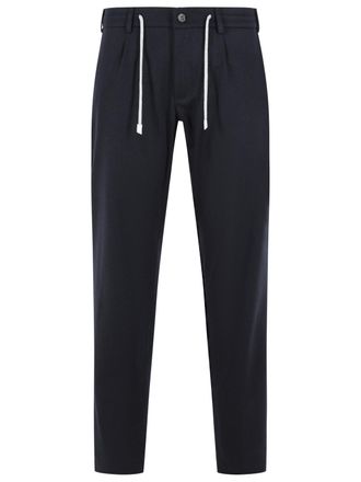 Eleventy Blaue Eleventy-Hose aus Wollmischung