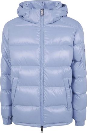 Herno Piumino Effetto Lucido Con Cappuccio - - Jackets - Uomo - Blu - 2XL