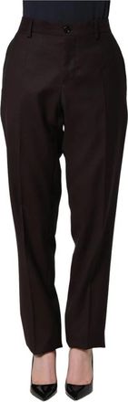 Dolce & Gabbana Dress Broeken - Dames - Straight fit broeken - Bruin - L - Broeken