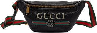 Gucci Pre-owned Gucci Small Grained Calfskin Web Logo Belt Bag Ladies T7AK9K54C1POZB99