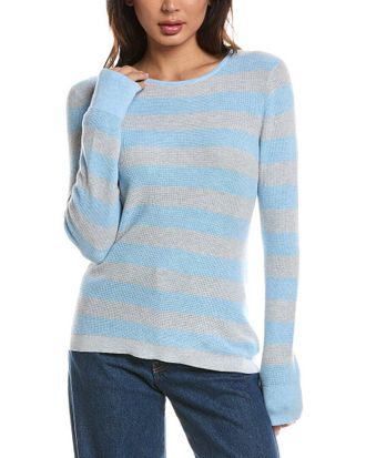 Fort&eacute; Cashmere Thermal Crewneck Cashmere-Blend Sweater