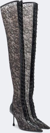 Jimmy Choo London Botas mosqueteras Scarlett de encaje