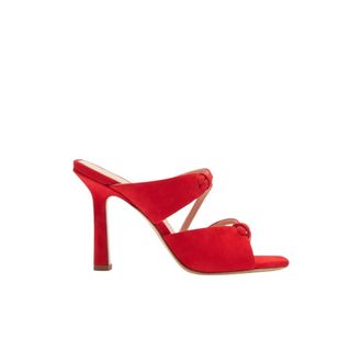 Scarosso Heeled Mules, female, Red, Size: 9 1/2 US Zoe Sandals