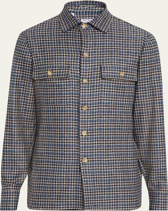 Cesare Attolini Mens Plaid Cashmere Jacket