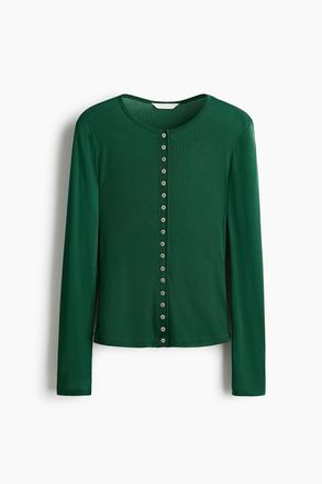 H&M Leichter Cardigan - Dunkelgr&uuml;n
