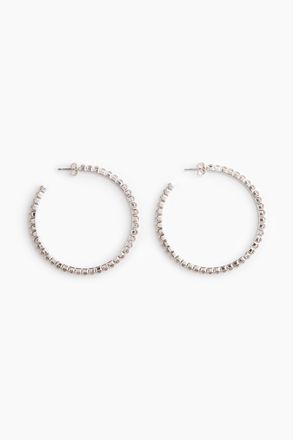 H&M Hoop-Ohrringe mit Strass - Silber