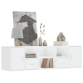Berkfield Home Corner Cabinet White 160x40x45 cm Engineered Wood | Size: 160 x 40 x 45 cm
