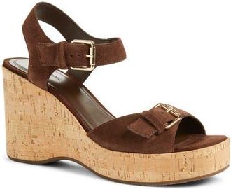 Nordstrom Nomi Ankle Strap Platform Wedge Sandal in Brown Chocolate at Nordstrom, Size 5.5