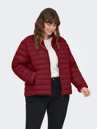 Only Carmakoma Steppjacke ONLY CARMAKOMA CARTAHIA LW QUILTED JACKET OTW, Damen, Gr. M, cabernet, Web, Obermaterial: 100% Nylon, unifarben, Jacken Steppjacke