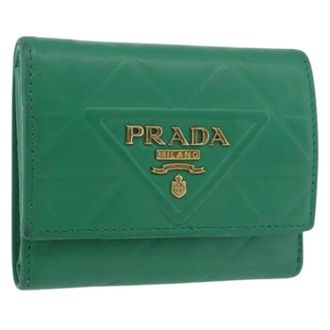 Prada Pre-owned Wallets, female, Green, Size: ONE SIZE Pre-owned Vintage Wallet