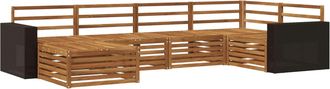 vidaXL Conjunto De Sof&aacute;s De Exterior 6 Uds. Natural Vidaxl