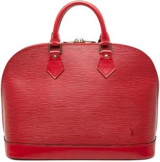 Louis Vuitton Tweedehands leren Louis Vuitton tassen - Dames - Vintage Handtas - Rood - ONE Size - Vintage