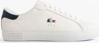 Lacoste Mens Lacoste POWERCOURT Mens Court Trainers Trainers White/Navy/Red - Size: 11