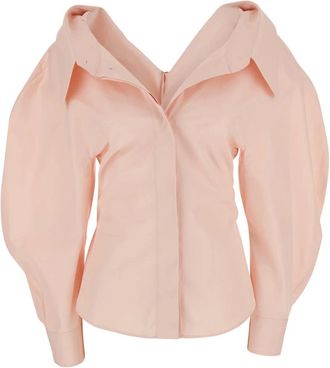 Givenchy Shirts, female, Pink, Size: XS Slashed Fitted Shirt