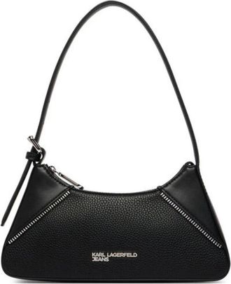Karl Lagerfeld Rebel Schoudertas - Dames - Schoudertassen - Zwart - ONE Size - Leer - Tassen