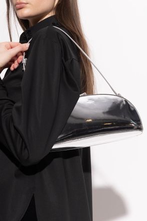 A.P.C. Demi Lune Shoulder Bag, Womens, Silver