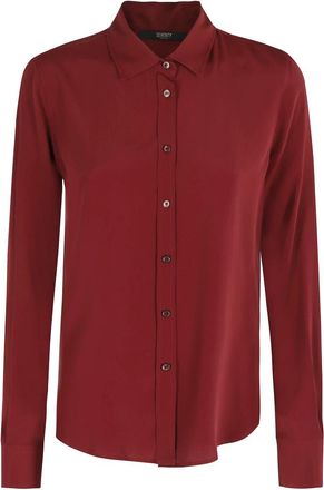 Seventy Cr&egrave;me Lange Mouw Reguliere Kraag Overhemd - Dames - Overhemden - Rood - XL - Overhemden