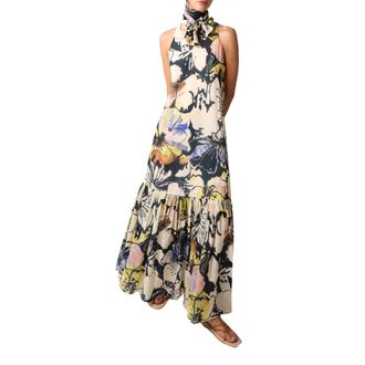 Alessia Santi Longuette Jurk - Dames - Maxi kleedjes - Veelkleurig - XS - Katoen - Kleedjes