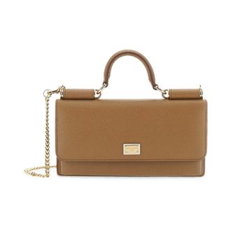 Dolce & Gabbana Dauphine Phone Bag - female - Dolce & Gabbana - Handbags - Brown - ONE SIZE - Bags