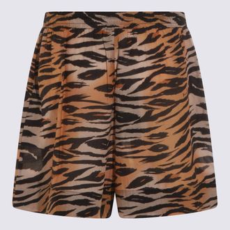 Pinko Womens Shorts Animalier _100 % Co