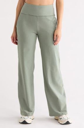 Beyond Yoga Space Dye Wide Leg Pants in Grey Sage Heather at Nordstrom Rack, Size X-Large