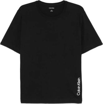 Calvin Klein logo-print T-shirt - men - Cotton/Polyester/Elastane - S - Black