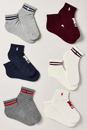 Polo Ralph Lauren Varsity Crew Socks, Set of 6