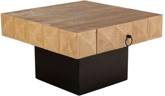 Wanderlust Deco Mesa de centro de madera marr&oacute;n 81.5x86x46