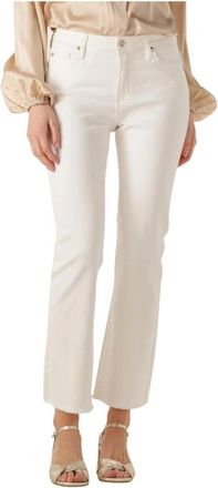 Janice Jeans, Dames, Wit, W28, Witte Mom Jeans voor Zonnige Dagen