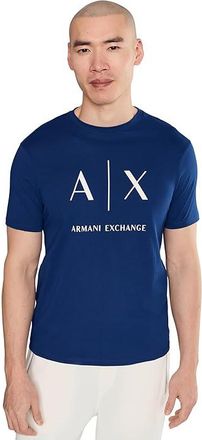 A|X Armani Exchange Cotton Jersey Ax Slim T-Shirts Mens T Shirt Bellwether Blue : 2XL