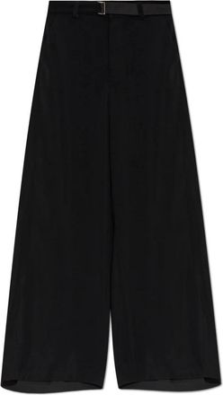 sacai Broek Met Riem - Heren - Nette broeken - Zwart - M - Polyester - Broeken