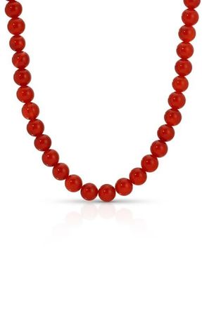 Kozakh Carnelian Beaded Necklace, 8mm in Red at Nordstrom