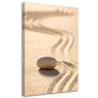 Feeby Cuadro En Lienzo, Playa De Arena Piedra Zen Spa, 70x100
