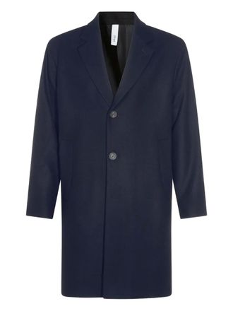 Hevò button-fastening coat - Blue