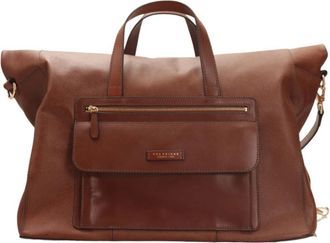 The Bridge Bruine leren Duffle tas Alberto Model - Dames - Weekendtassen - Bruin - ONE Size - Leer - Tassen