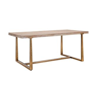 Mauro Ferretti Mesa De Comedor De Madera Y Metal 90x180 Cm Estilo Industrial Ankara