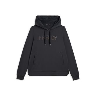 Freddy Felpa sportiva da donna con interno cappuccio in velluto