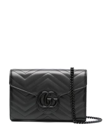 Gucci GG Marmont kleine bucket-tas - Zwart