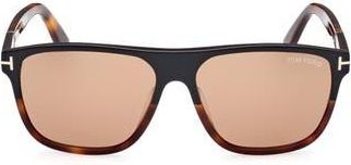 Tom Ford 58mm Square Sunglasses in Black/Other /Brown at Nordstrom Rack