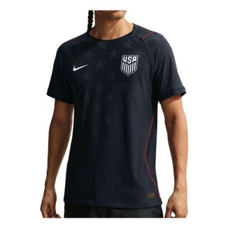 Nike USMNT 2026 Match Away Aero-FIT Authentic Jersey Dark Obsidian University Red Pure Platinum IB5225-475