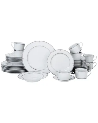 Mikasa Regent Bead 40Pc Porcelain Dinnerware Set, Service For 8