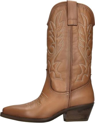 Pinko Pinko Laarzen Bruin - Dames - Cowboylaarzen - Bruin - 37 EU - Leer - Schoenen