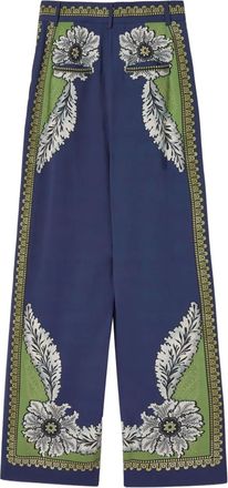 La DoubleJ Brooklyn floral-print pleated trousers - Blue