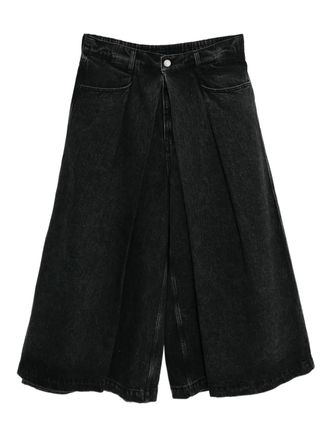 Songzio wide wrap crop jeans - Black