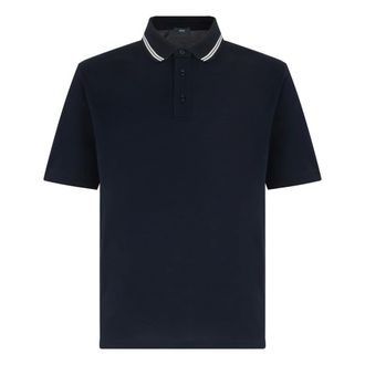 Herno Polo Shirts, male, Blue, Size: 2XL Refined Short-Sleeve Polo