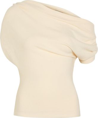 Reformation Iris Off-the-shoulder Knit top - Beige - S (UK8-10 / S)