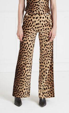 Temperley London Nemera Velvet Trousers in Brown at Nordstrom, Size 12
